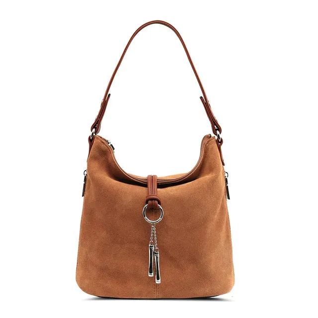 2018 Fashion Women Split Leather Shoulder Bag Female Suede Casual Crossbody Handbag Casual Lady