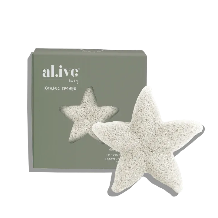 al.ive Body Baby - BABY KONJAC SPONGE - WHITE