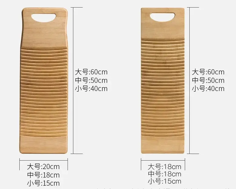 Bamboo Washboard Corrugated Laundry Board Cleaning Hand-washed Clothes Hand Wash Tool BFC21