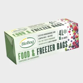 BioBag Compostable Food & Freezer Bags - 25 x 4 litre