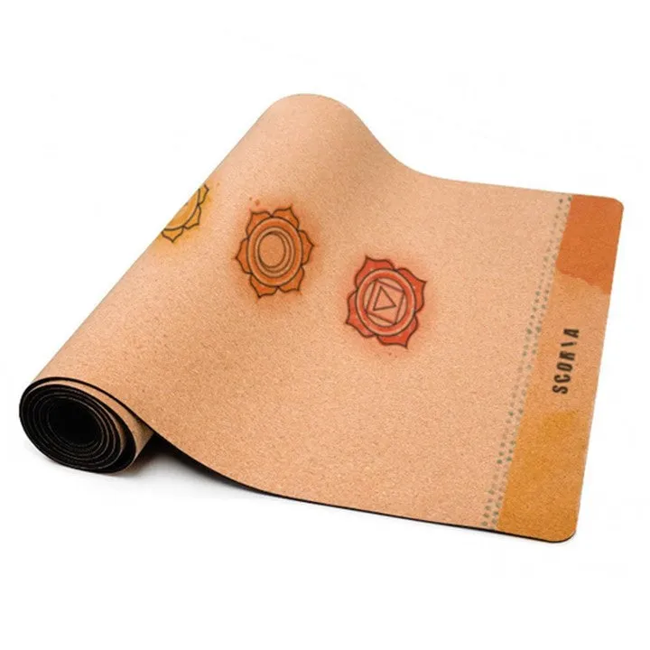 Cork Yoga Mat  (4.5mm) Chakra Design by Scoria