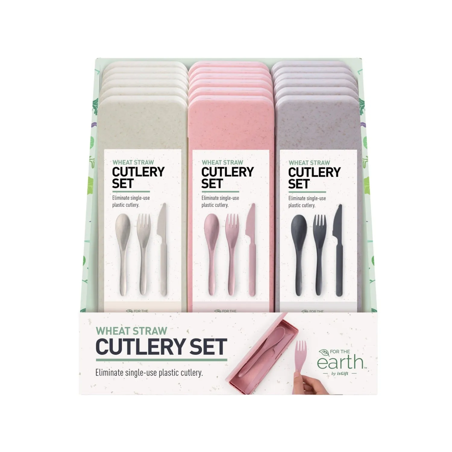 Cutlery Set Wheat Straw - Assorted