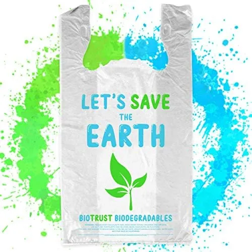 Grocery Bags, 100% Biodegradable & Eco Friendly, Reusable, Extra Strong, Recyclable