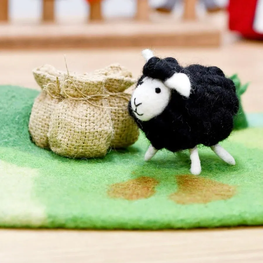 Handmade Felt Baa Baa Black Sheep Toy Set