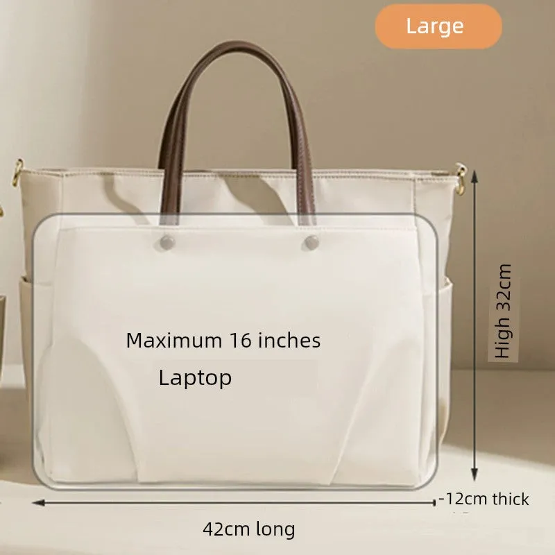 Laptop Bag 14-Inch Handbag Shoulder Crossbody Dual-Use Fashion Bubble Wrap 15-Inch Dedicated 16-Inch Waterproof Large Capacity Work Clothing Business Men's Briefcase Fancy