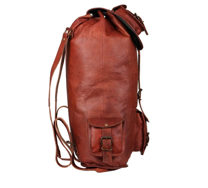 Large Mens Leather Backpack