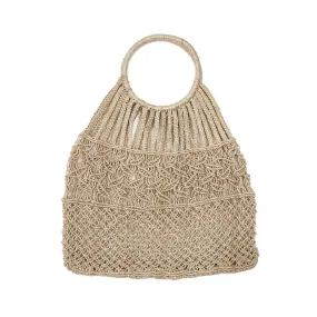 Natural Jute Macrame Leaf Bag