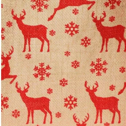 Reindeer Jute Shopping Bag