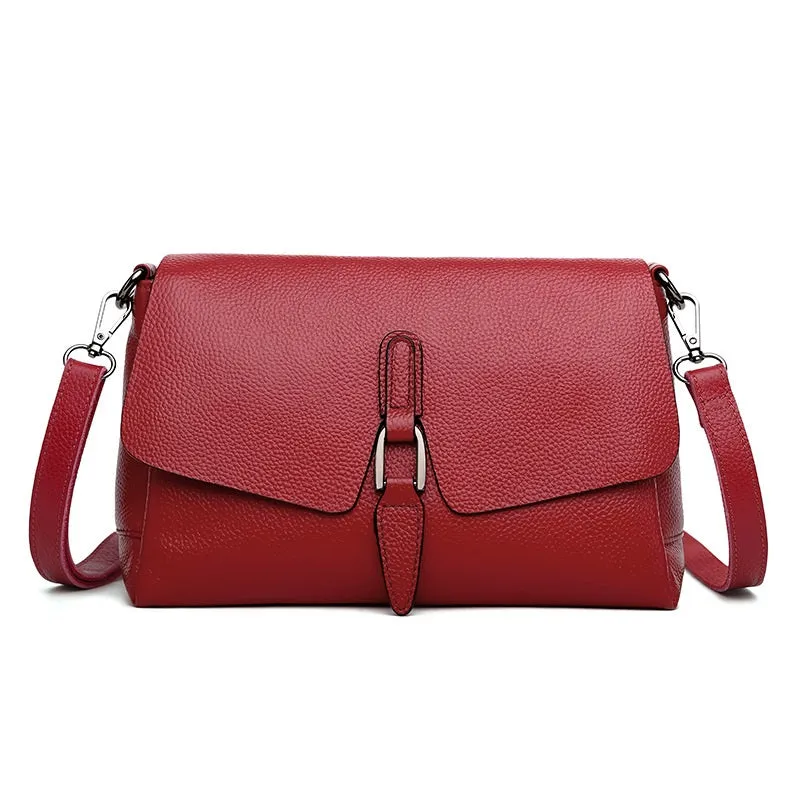 Shoulder leather bag soft leather lady messenger bag