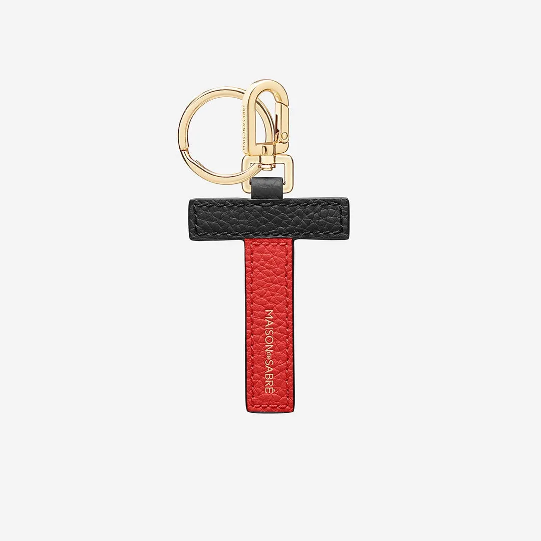 The SABRÉMOJI™ Alphabet Charm T - Rouge Noir