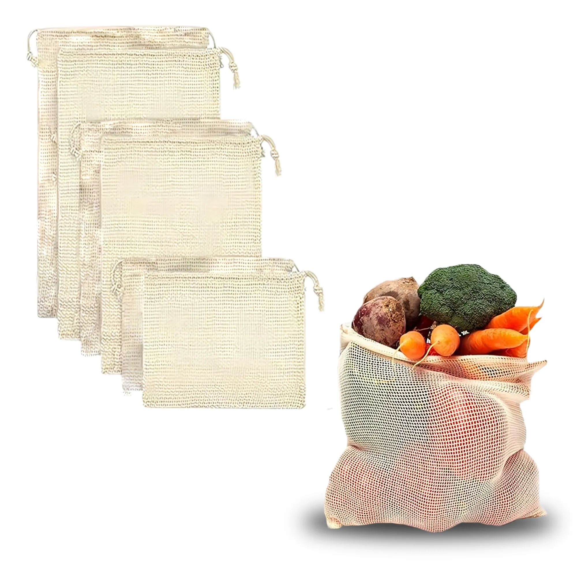 Vegetable Bag, Multi-Purpose Cotton Mesh Bag